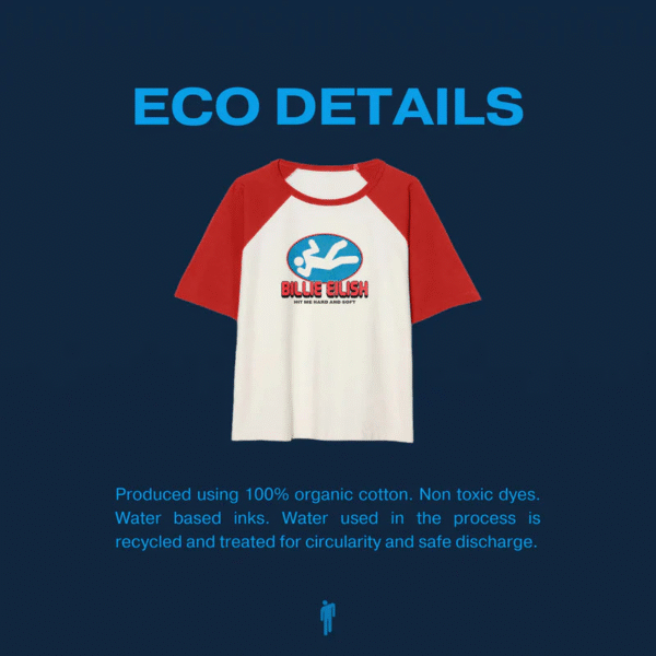 Red And White Raglan Drop Sleeve Tee - Image 3
