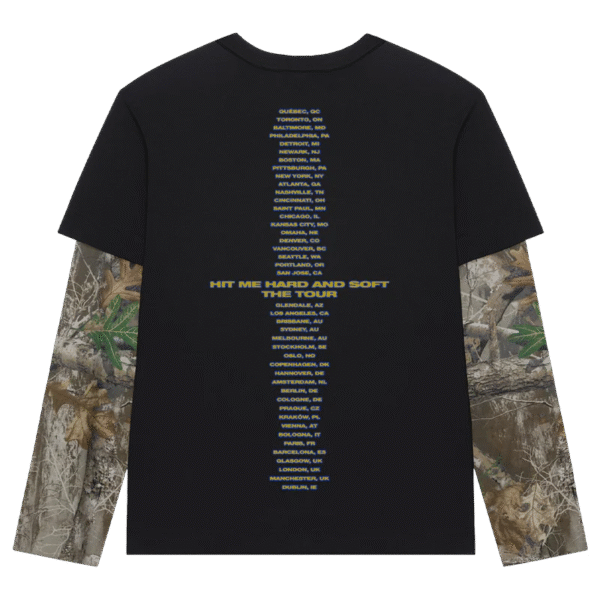 Hit Me Hard And Soft Tour Camo Layered Long Sleeve Tee - Image 4