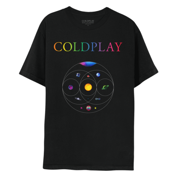 MUSIC OF THE SPHERES WORLD TOUR 2025 TEE - BLACK